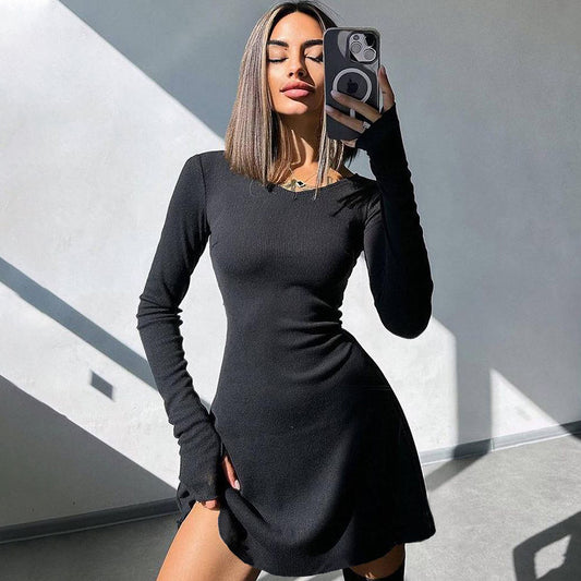 LUCYDREAMS | Plain black mini dress